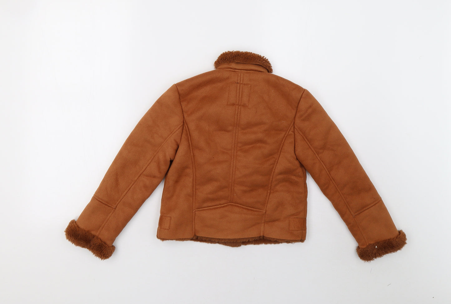 River Island Girls Brown   Basic Coat Jacket Size 8 Years