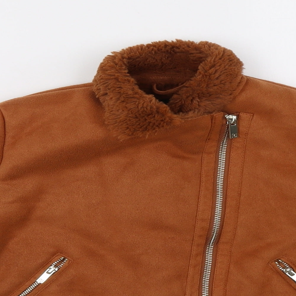 River Island Girls Brown   Basic Coat Jacket Size 8 Years