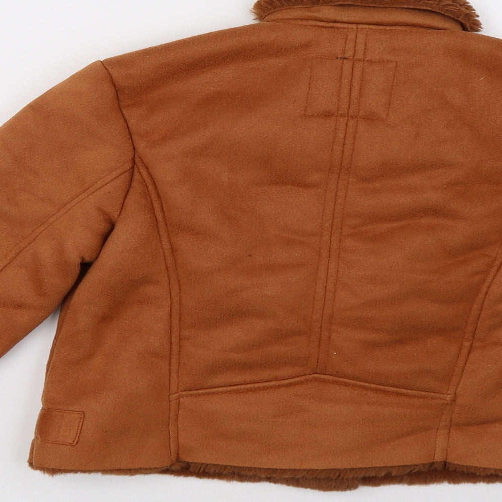 River Island Girls Brown   Basic Coat Jacket Size 8 Years