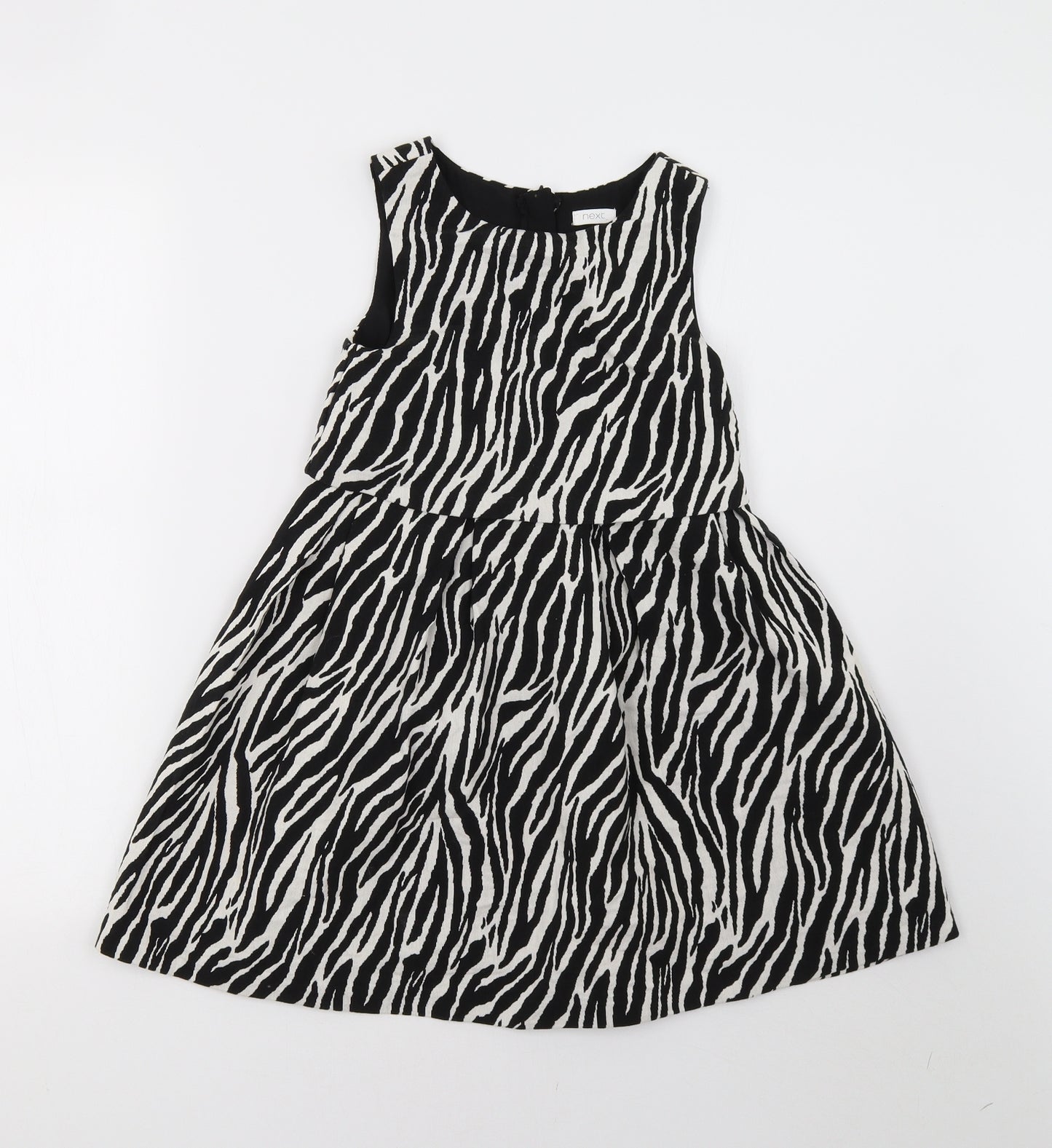 NEXT Girls White Animal Print  A-Line  Size 8 Years