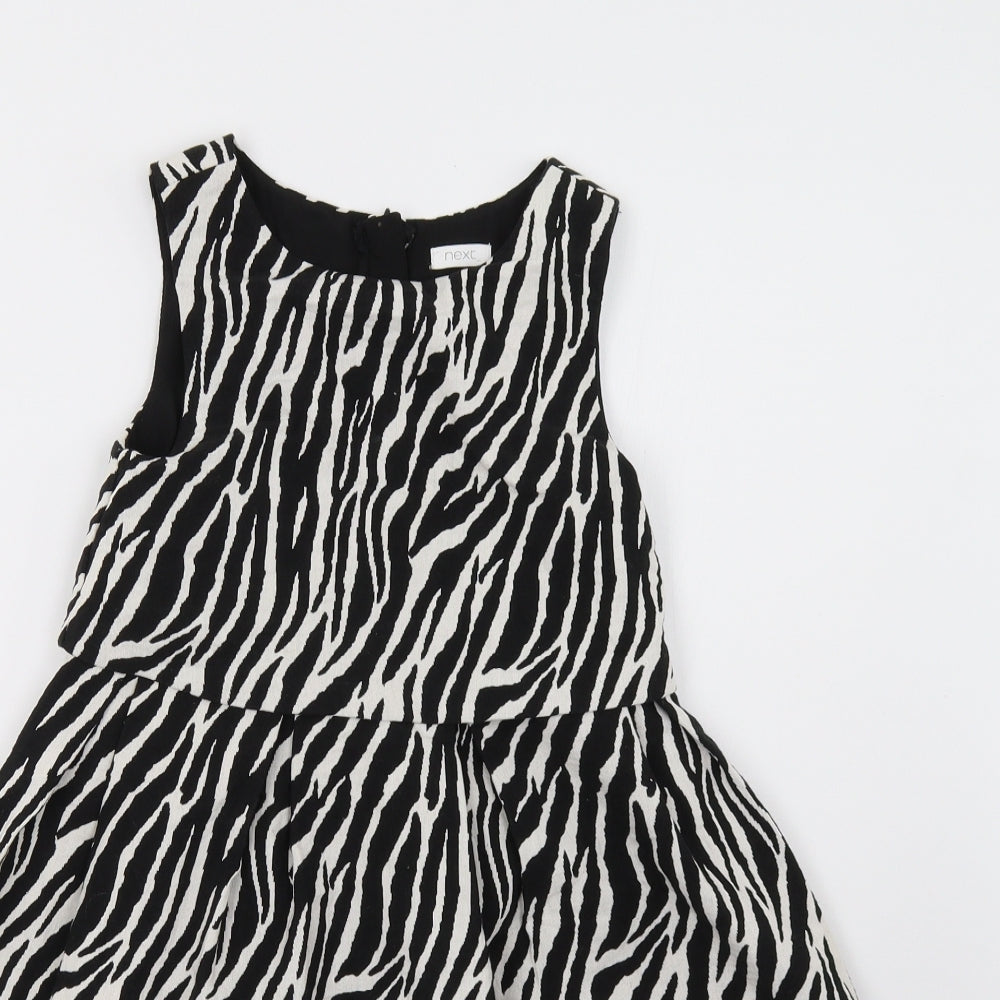 NEXT Girls White Animal Print  A-Line  Size 8 Years