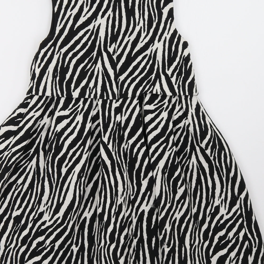 NEXT Girls White Animal Print  A-Line  Size 8 Years