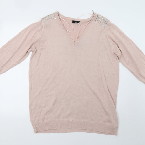 wallis  Womens Pink   Pullover Sweatshirt Size L