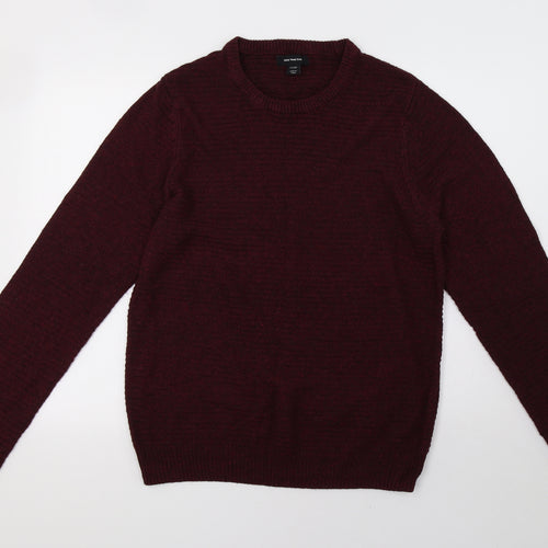 Cedar Wood State Mens Red  Knit Pullover Sweatshirt Size XL