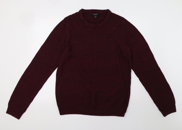 Cedar Wood State Mens Red  Knit Pullover Sweatshirt Size XL