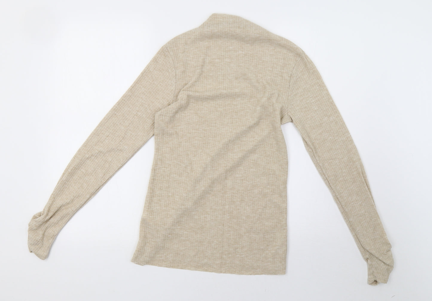 River Island Womens Beige  Knit Pullover Sweatshirt Size 10