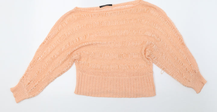 Select Womens Orange Pullover Sweatshirt Size L
