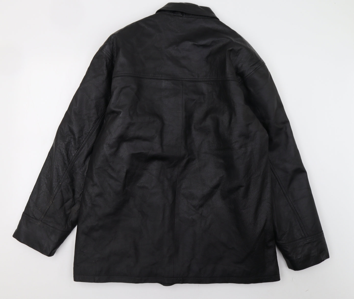 Preworn Mens Black   Trench Coat Coat Size XL