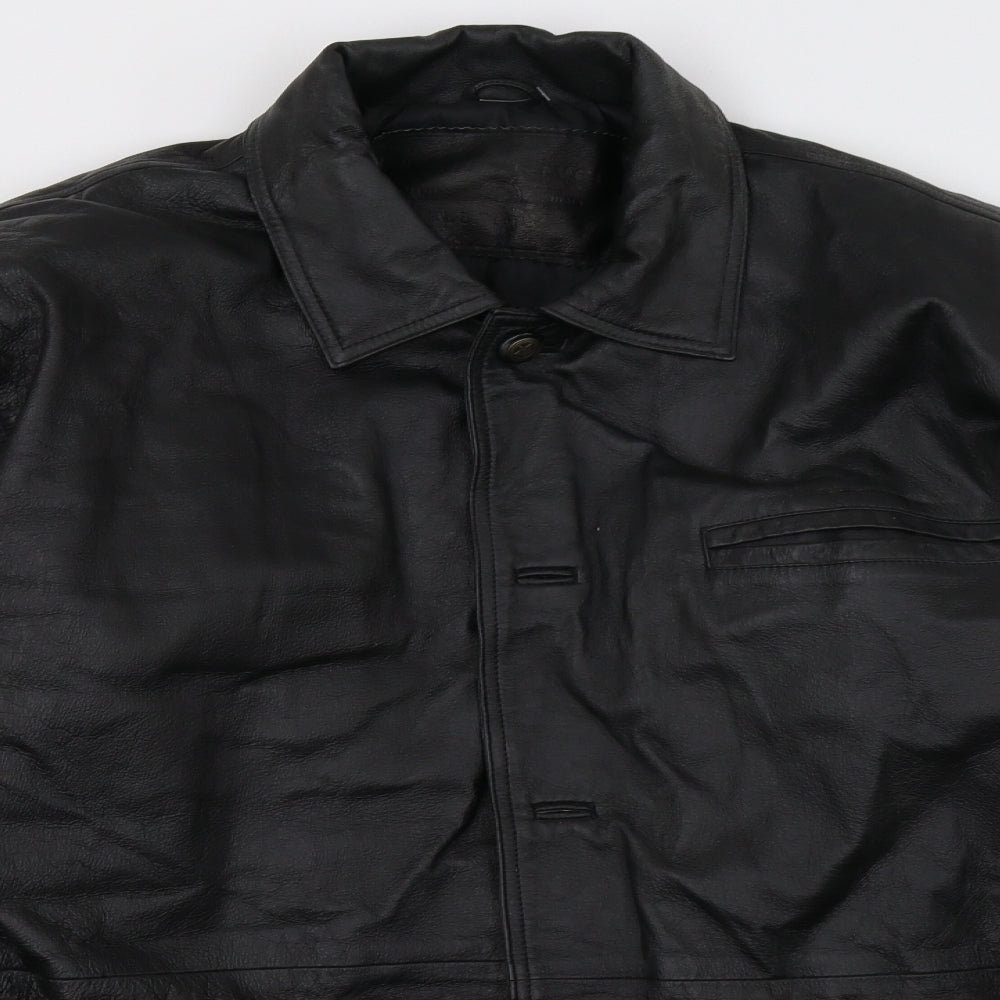 Preworn Mens Black   Trench Coat Coat Size XL