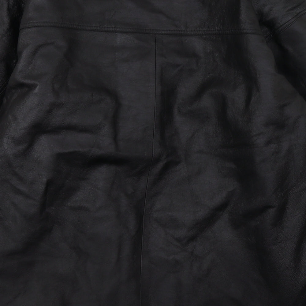Preworn Mens Black   Trench Coat Coat Size XL