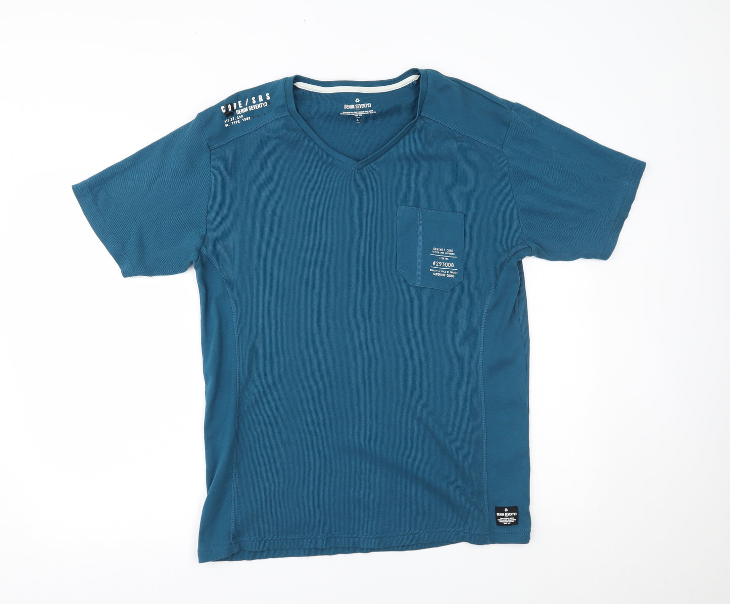 Denim Seventy3 Mens Blue    T-Shirt Size L