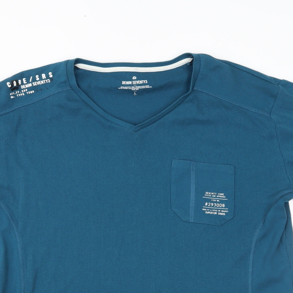 Denim Seventy3 Mens Blue    T-Shirt Size L