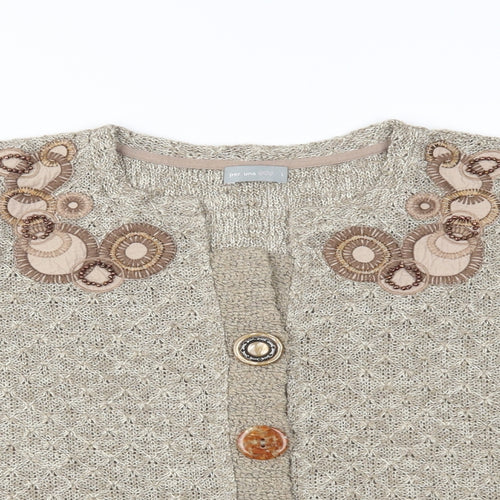 Per Una Womens Beige   Cardigan Jumper Size L