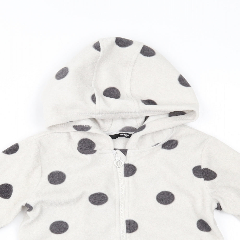 George Boys White Polka Dot   Pyjama Top Size 4-5 Years