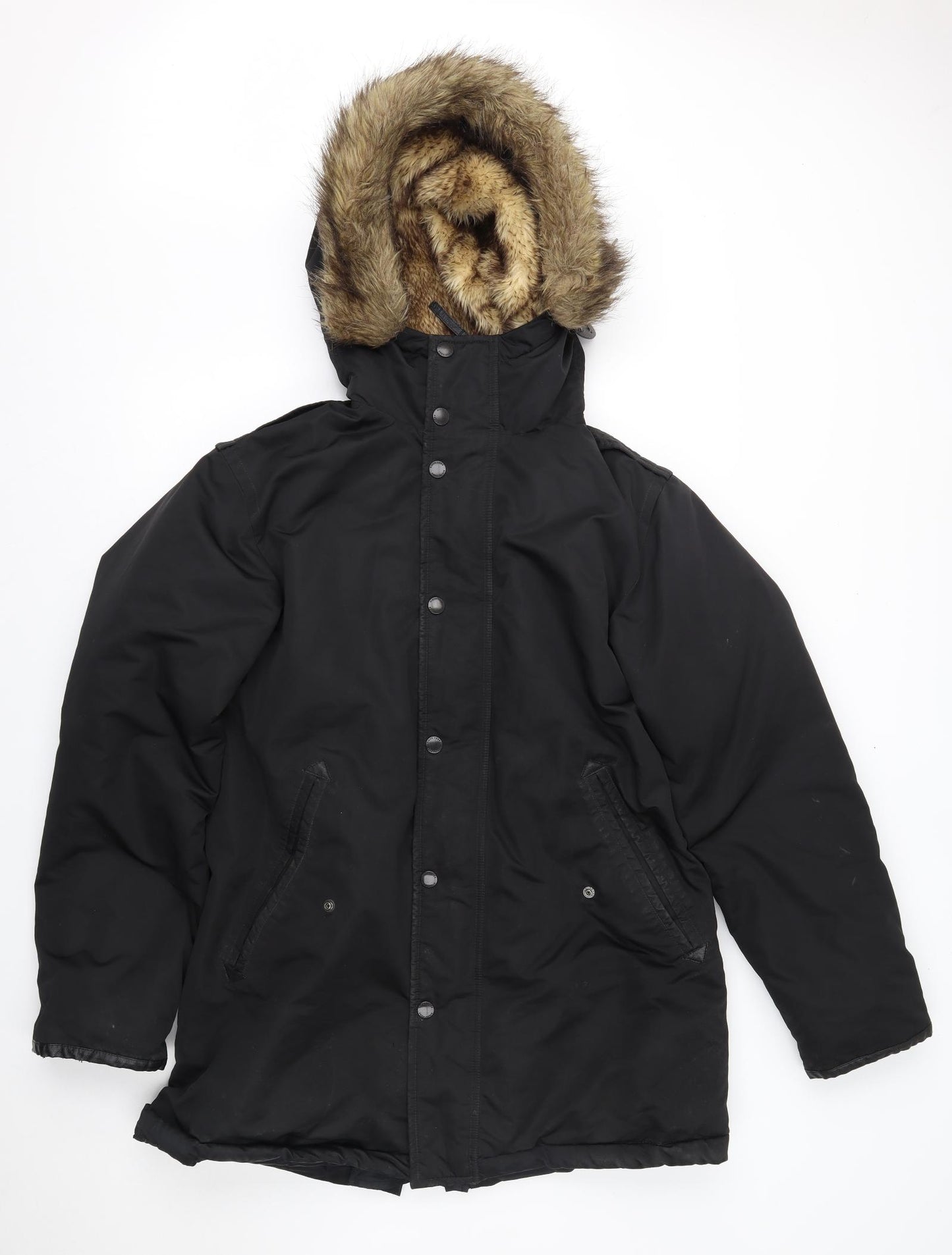 Uniqlo Mens Black   Parka Coat Size M