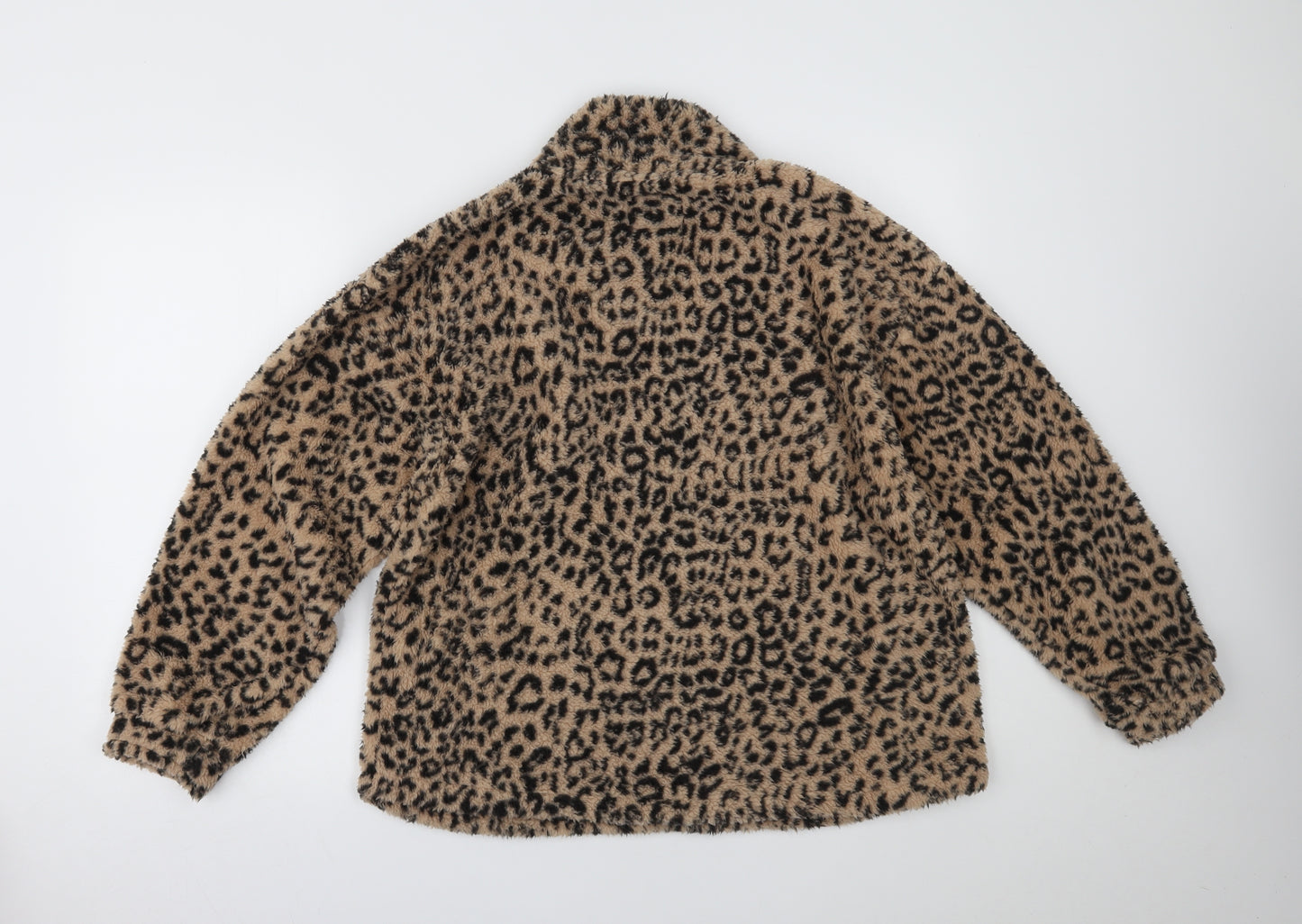 TU Womens Brown Animal Print  Pullover Jumper Size 12