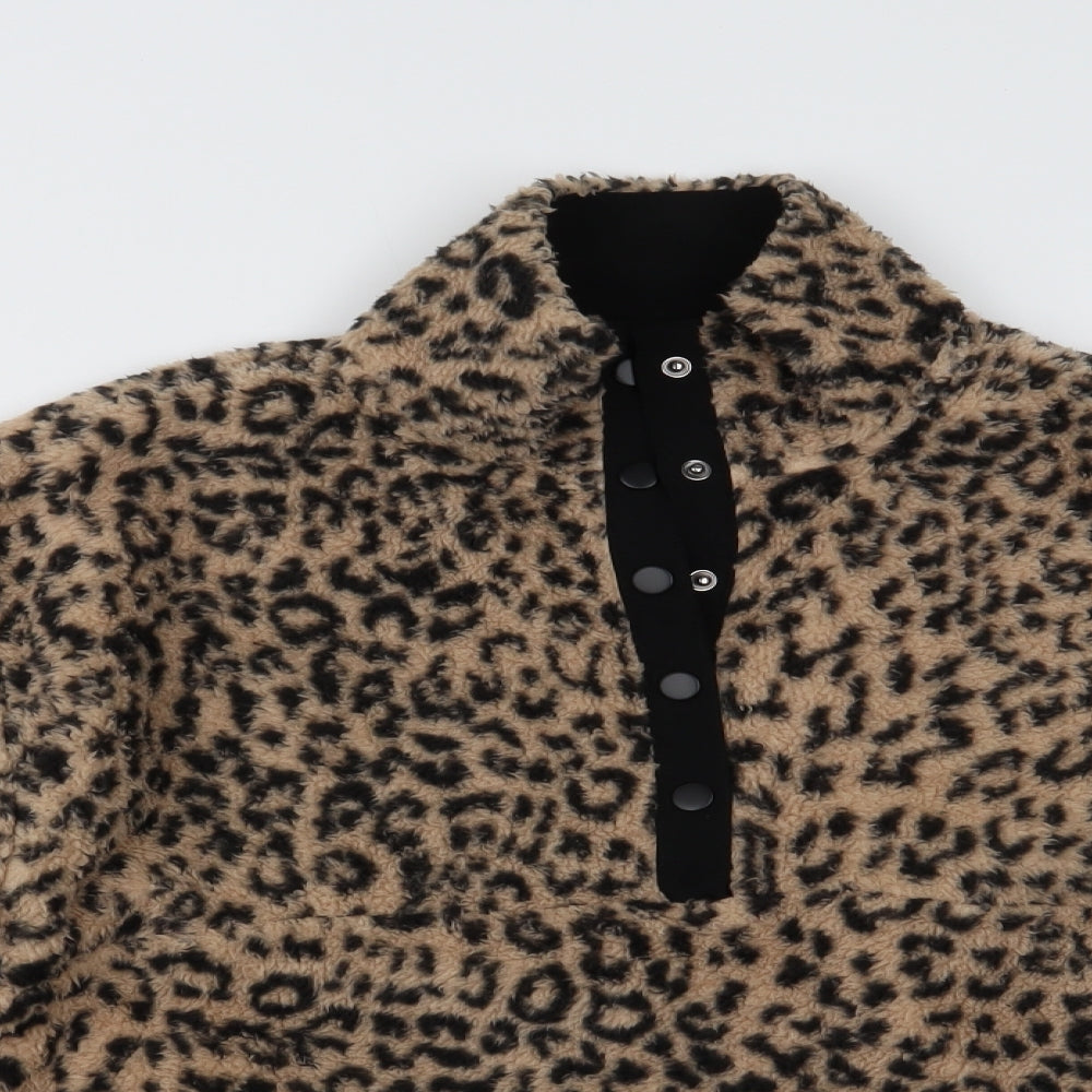 TU Womens Brown Animal Print  Pullover Jumper Size 12