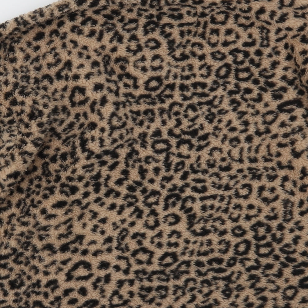 TU Womens Brown Animal Print  Pullover Jumper Size 12