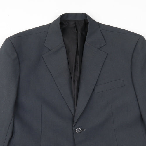 Preworn Mens Grey   Jacket Suit Jacket Size 36