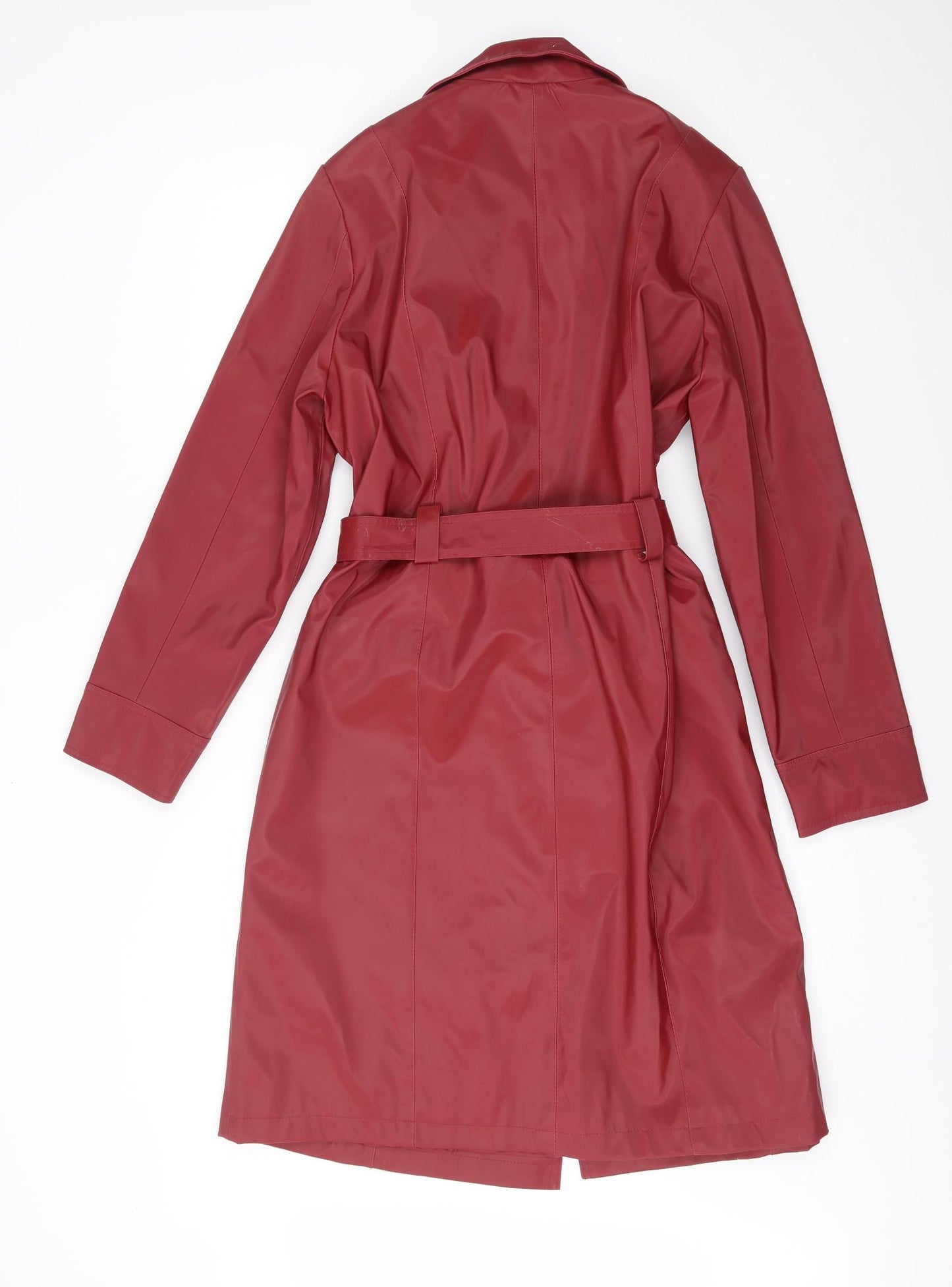 Preworn Womens Red   Trench Coat Coat Size 16