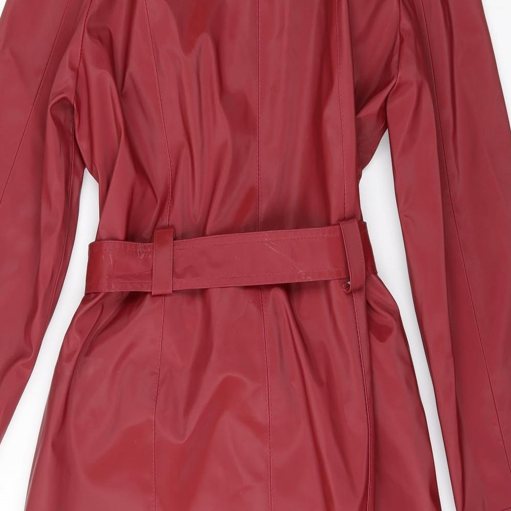 Preworn Womens Red   Trench Coat Coat Size 16