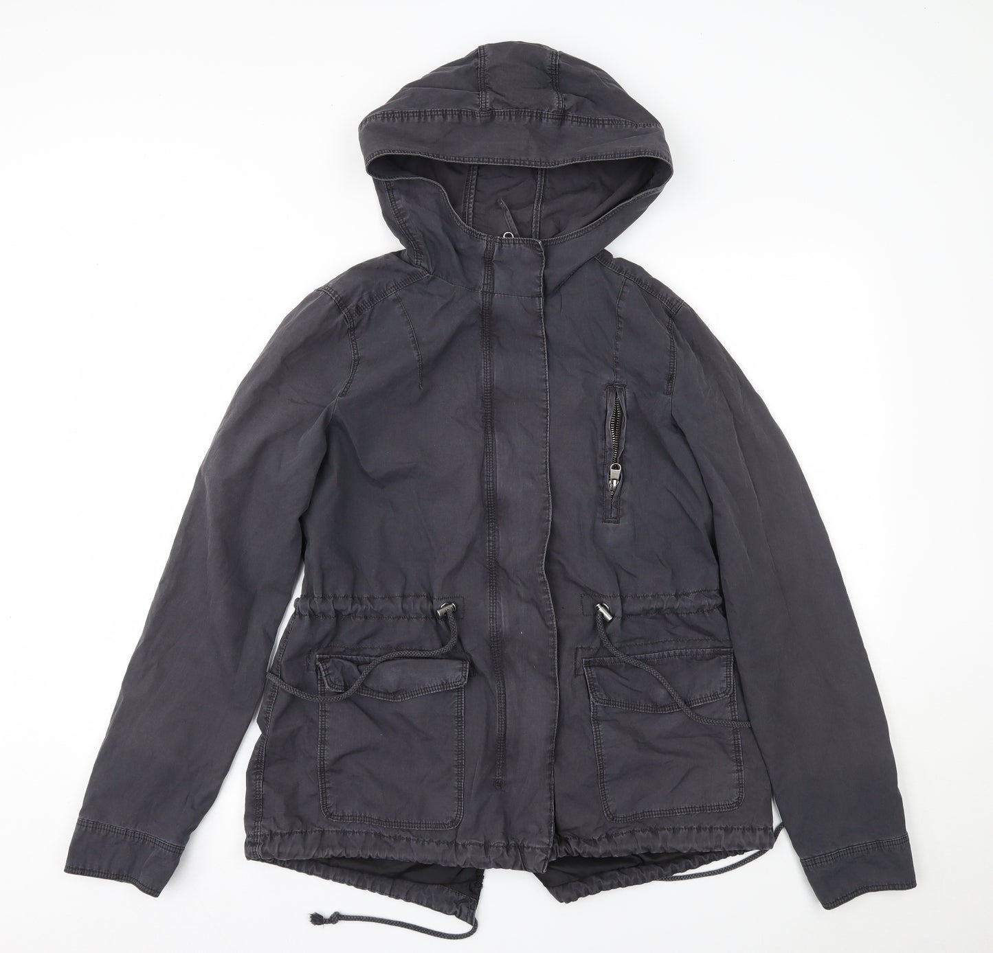 H&M Womens Blue   Overcoat Coat Size 12
