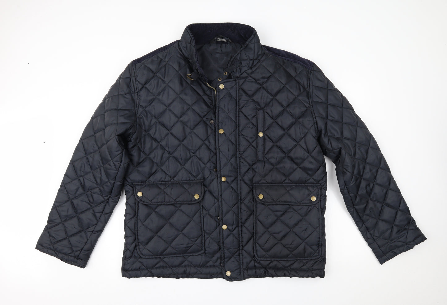 Buccini Mens Blue   Quilted Coat Size XL