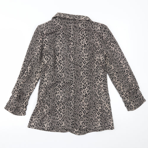 NEXT Womens Brown Animal Print  Jacket Blazer Size 12