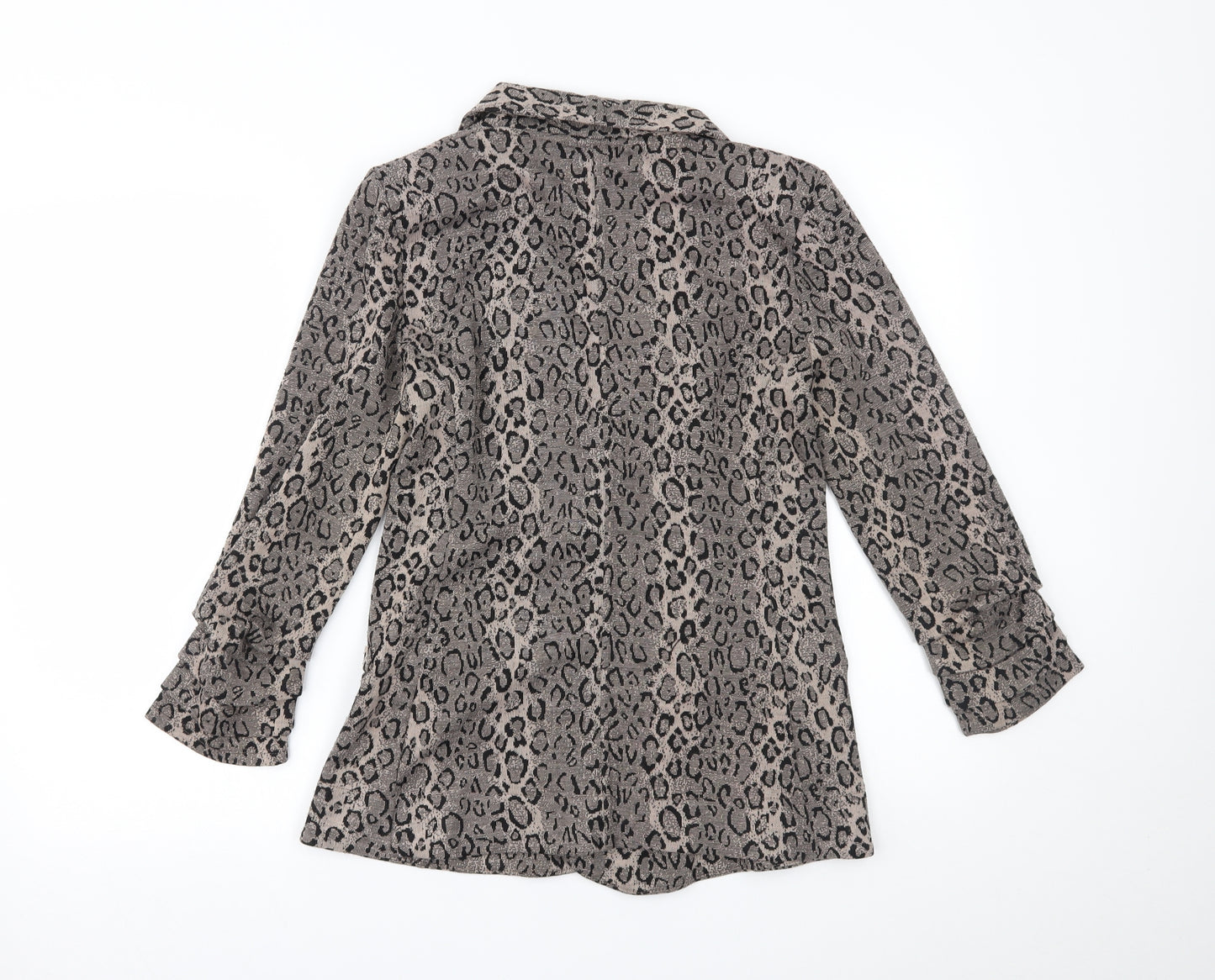 NEXT Womens Brown Animal Print  Jacket Blazer Size 12