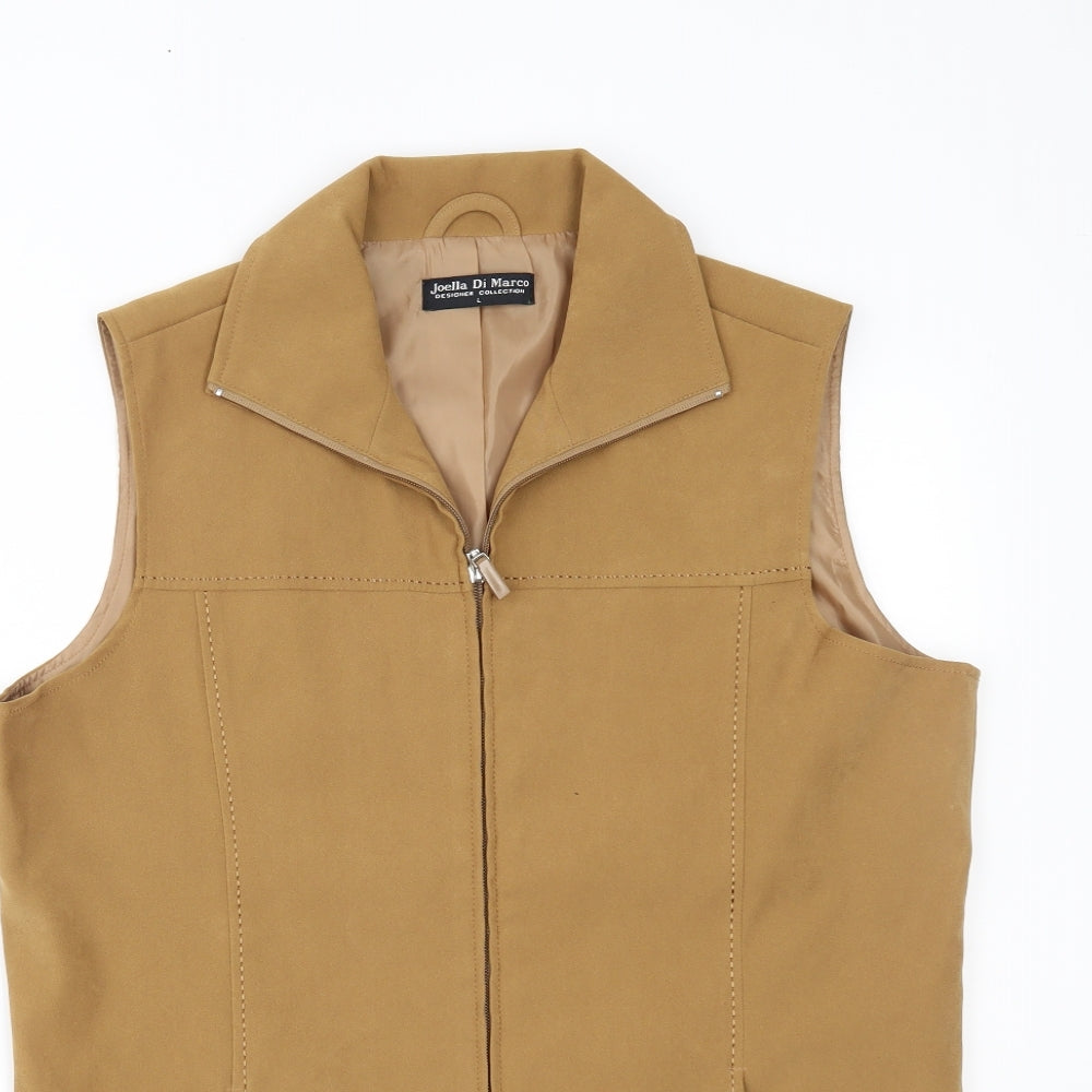 Joella Di Marco Womens Beige   Gilet Waistcoat Size L
