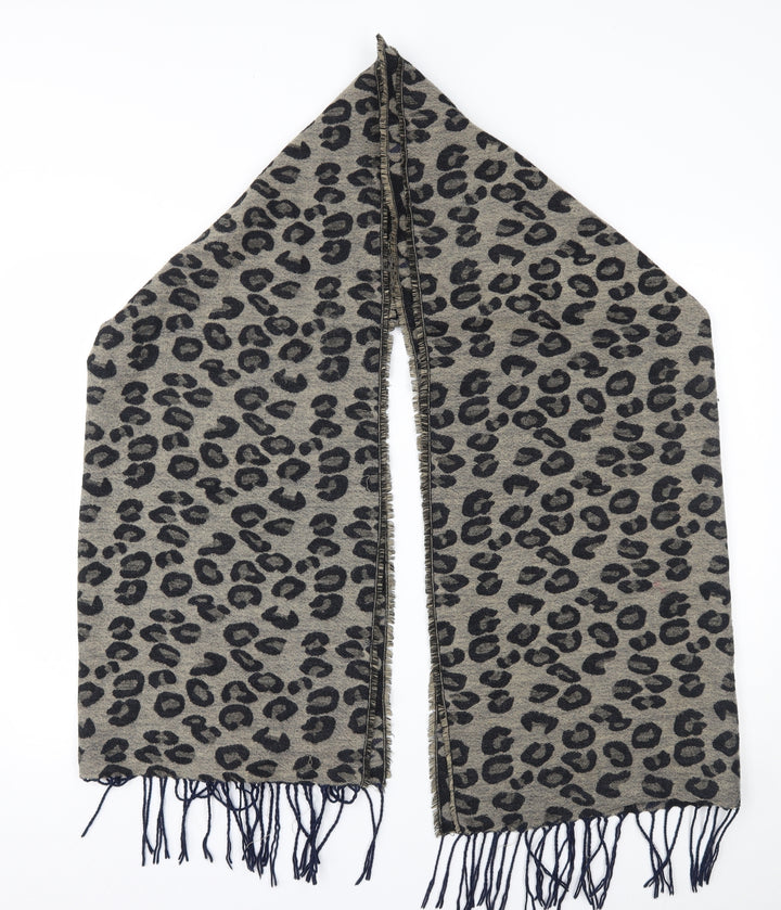 Preworn Womens Grey Animal Print Scarf