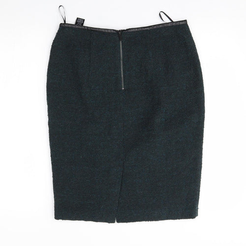 M&S Womens Green   Straight & Pencil Skirt Size 12