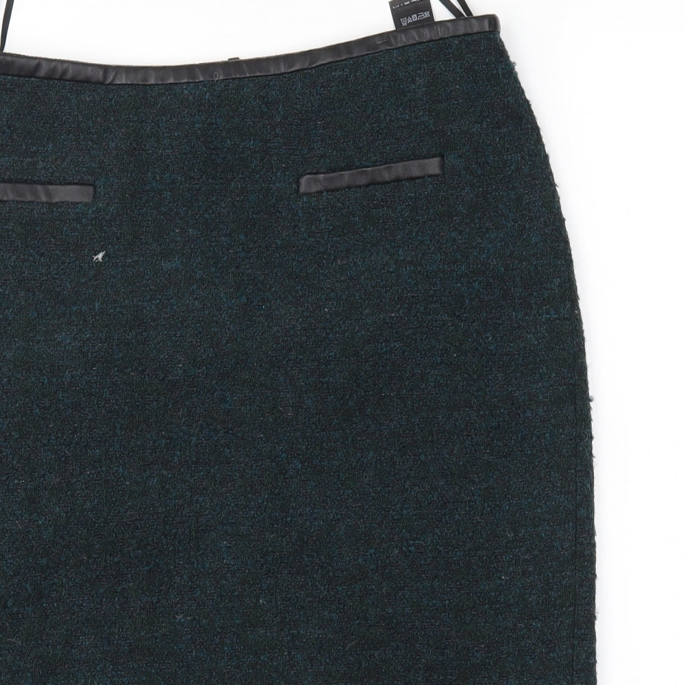 M&S Womens Green   Straight & Pencil Skirt Size 12