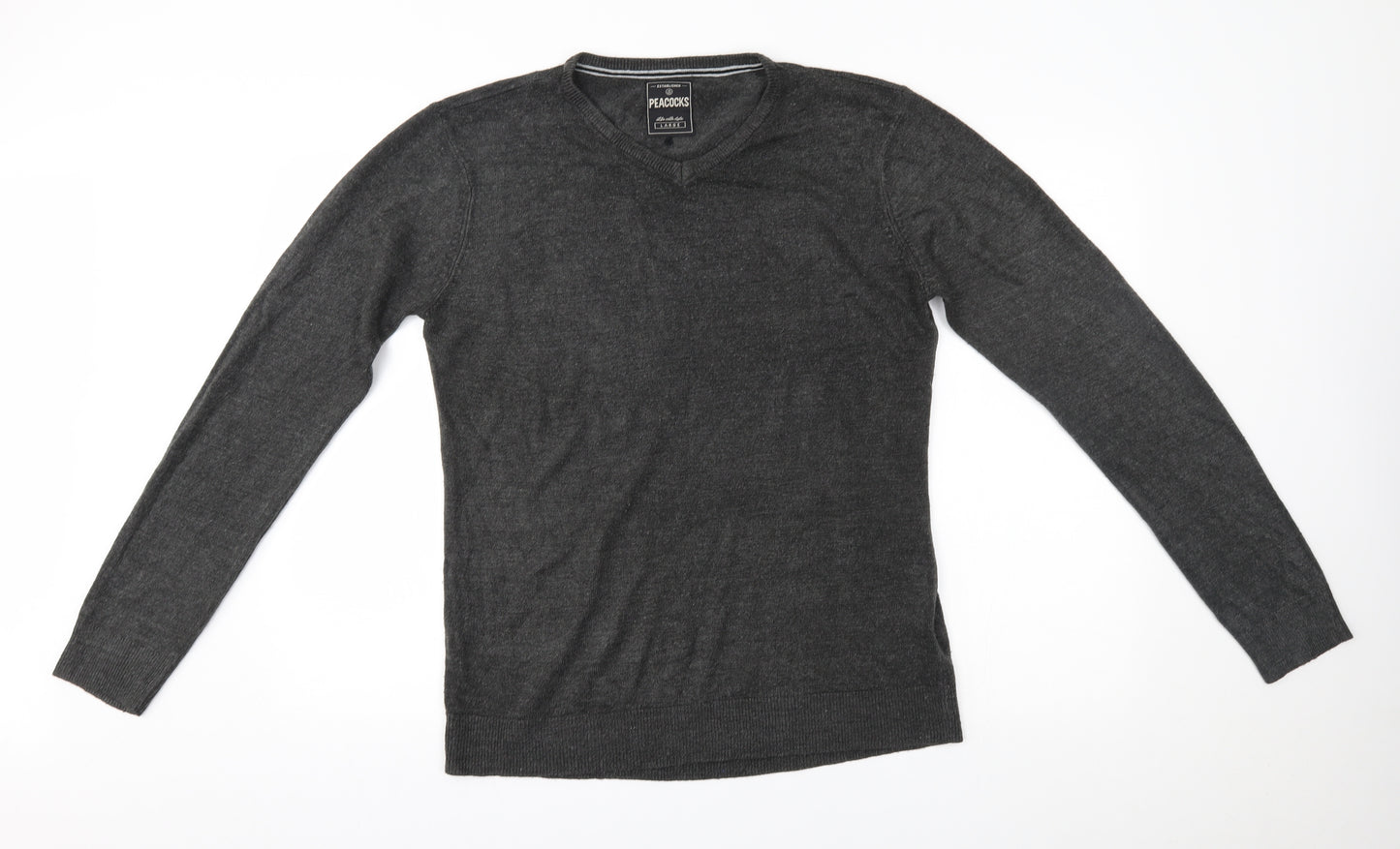 Peacocks Mens Grey   Pullover Jumper Size L