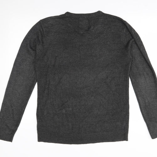 Peacocks Mens Grey   Pullover Jumper Size L