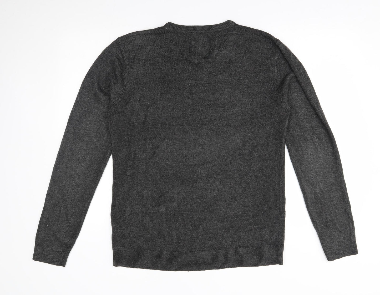 Peacocks Mens Grey   Pullover Jumper Size L