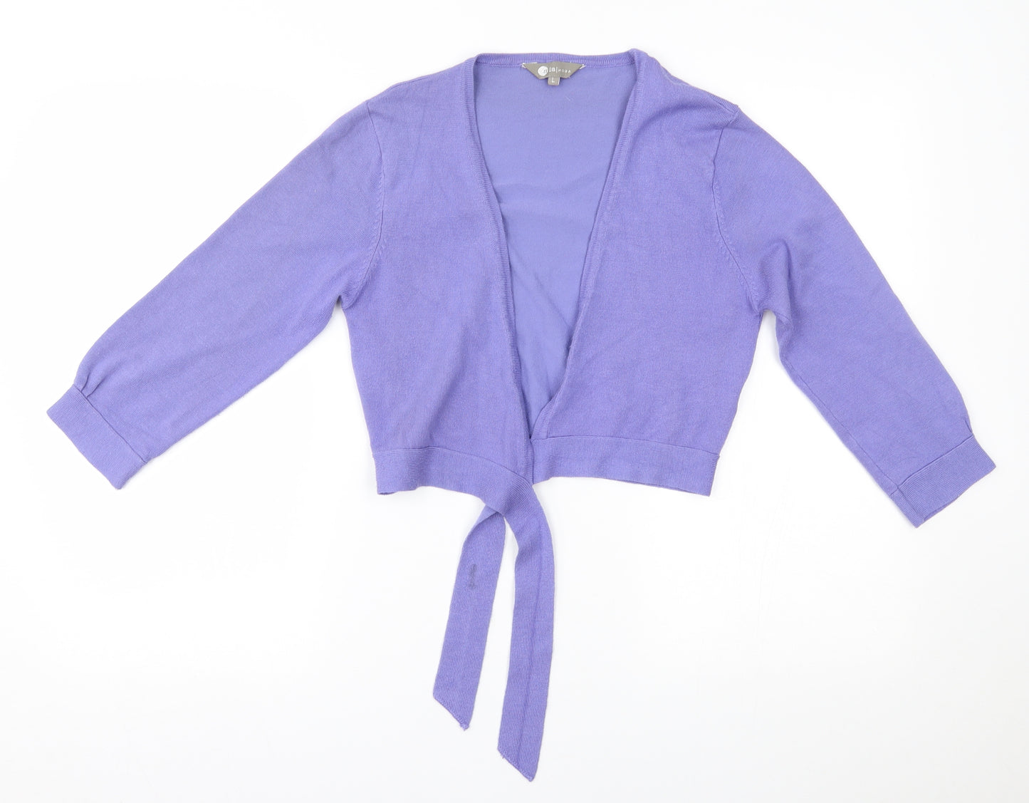 Mia Moda Womens Purple   Cardigan Jumper Size L