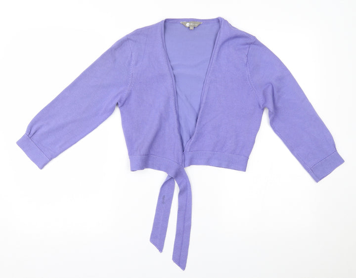 Mia Moda Womens Purple   Cardigan Jumper Size L