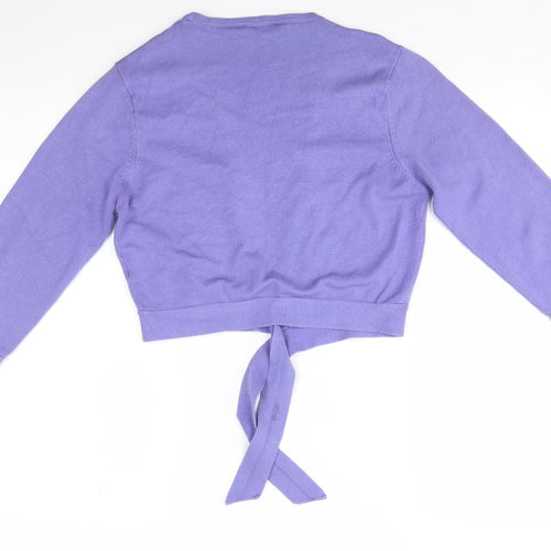 Mia Moda Womens Purple   Cardigan Jumper Size L