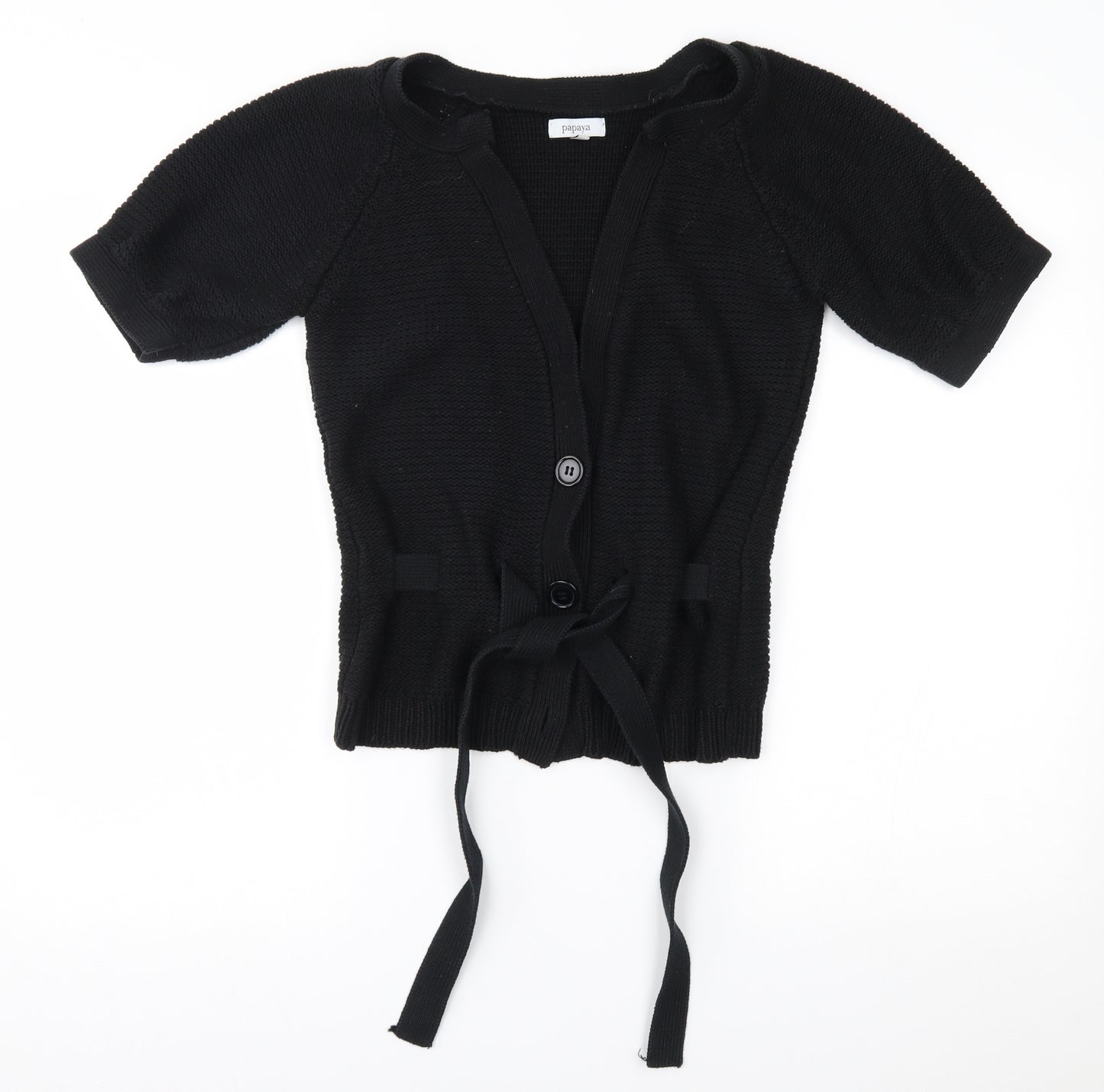 Papaya Womens Black   Cardigan Jumper Size 12  -