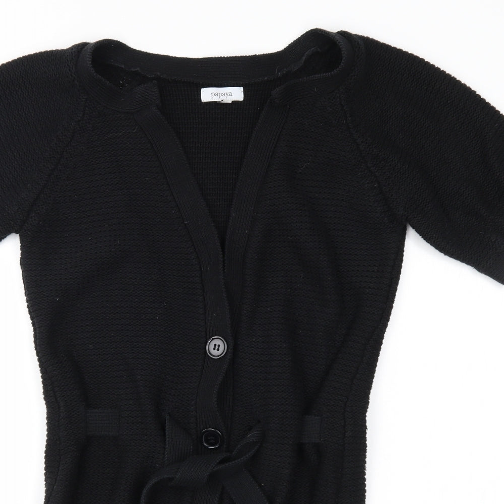 Papaya Womens Black   Cardigan Jumper Size 12  -