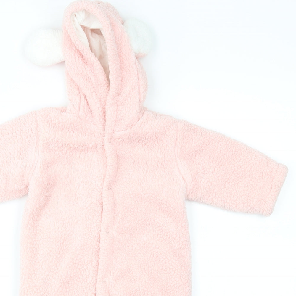 Preworn Baby Pink   Babygrow One-Piece Size 9-12 Months
