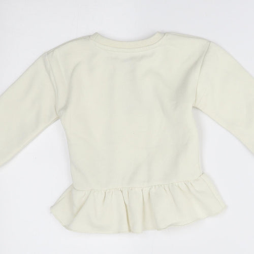 Primark Girls Ivory   Pullover Jumper Size 2-3 Years  - Disney minnie mouse