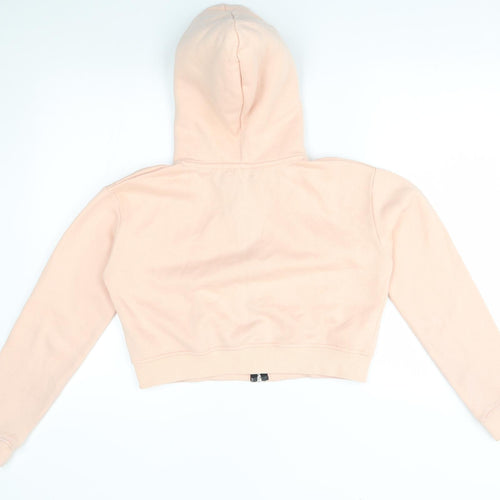 PRETTYLITTLETHING Womens Pink   Full Zip Hoodie Size M  - cropped