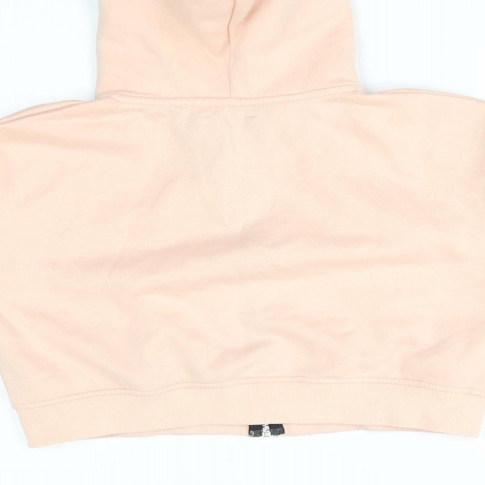 PRETTYLITTLETHING Womens Pink   Full Zip Hoodie Size M  - cropped