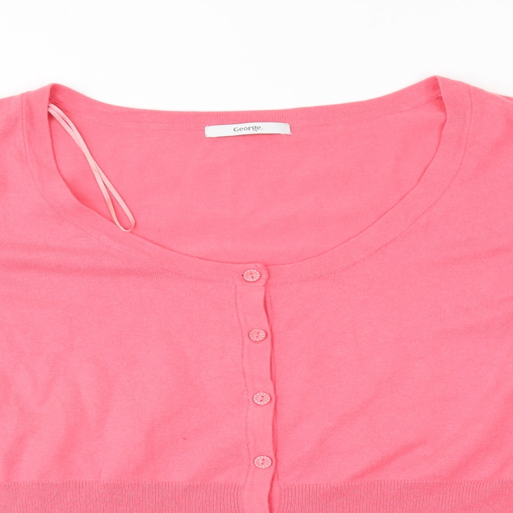 George Womens Pink   Cardigan Jumper Size 24