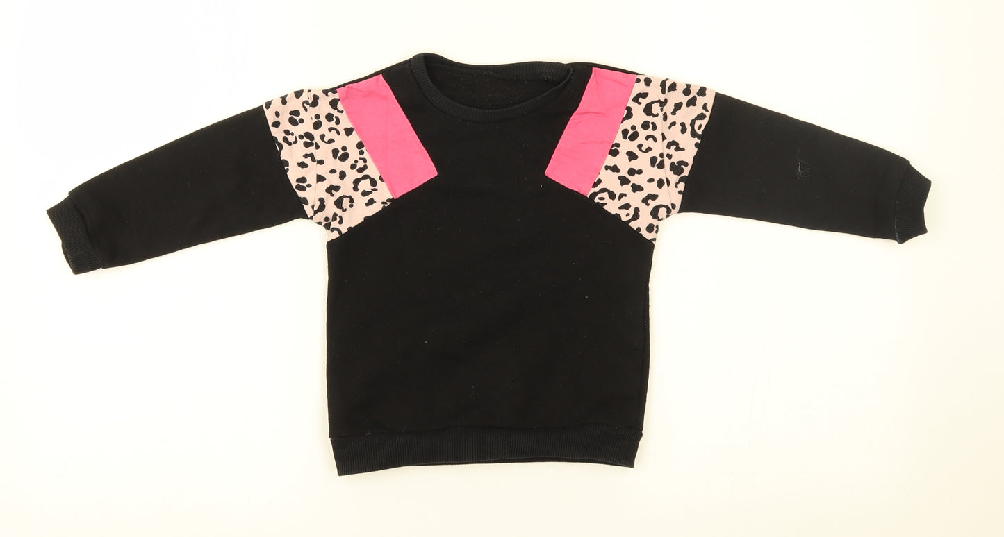 Matalan Girls Black   Pullover Jumper Size 2-3 Years