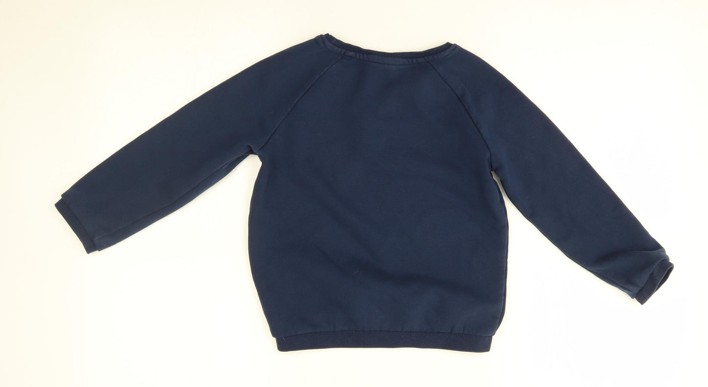 TU Girls Blue   Pullover Jumper Size 6-7 Years  - dog