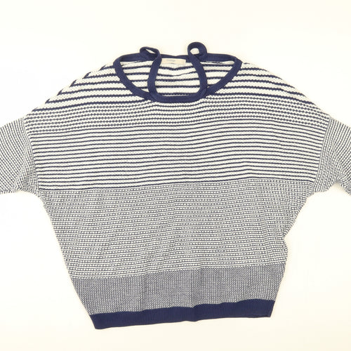 George Womens Blue Striped  Pullover Jumper Size 10
