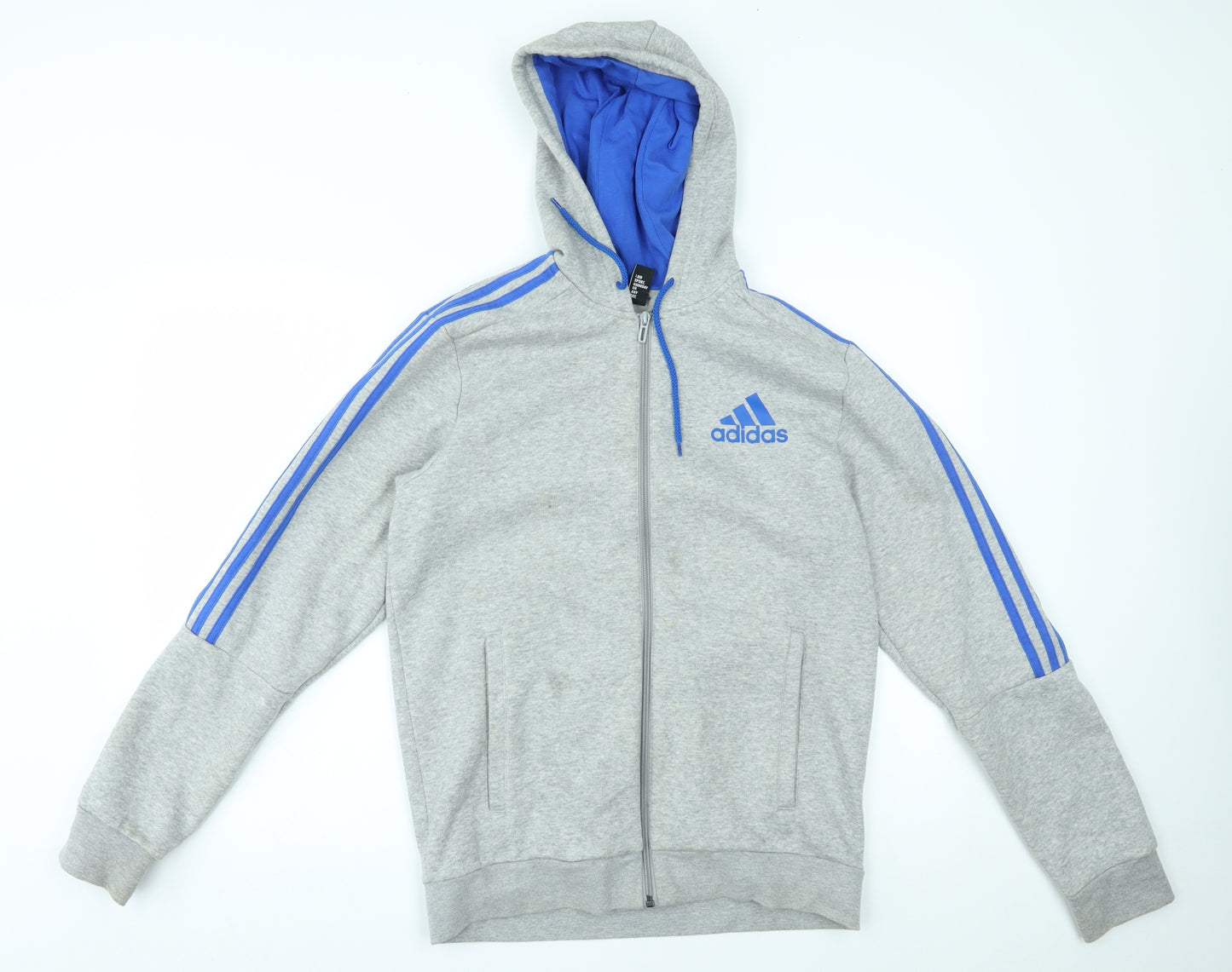 adidas Mens Grey   Full Zip Hoodie Size M